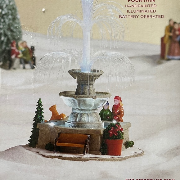 St. Nicholas Square Light Up Fountain 2019 & 2021 & a 3rd without a date on box - Picture 1 of 6